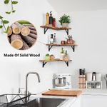 Set of 3 Corner Floating Shelves Wall Mounted for Home Decor, Office, Bedroom, Laundry Room