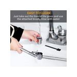 TodyJeyHo Garlic Press Mincer - 304 Stainless Steel Garlic Crusher, Detachable, Heavy-duty, Rust Proof , Professional Garlic Presser Crusher and Peeler Set, Sturdy Ginger Press for Nuts and Seeds, Easy to Clean and Dishwasher