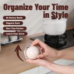 Planet-Shaped Mechanical Timer No Batteries Needed 59-Minute Countdown Magnetic Base Multi-Purpose Kitchen, Study & Classroom Timer (Black)