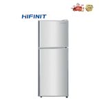 Hifinit European Brand Fridge 138Liters Double Doors Refrigerator Direct Cool Freezer Energy Saving RF138L-Silver (15 MONTHS WRTY)