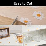 KnMn 45x500 CM Shelf Liner for Kitchen Cabinets Non Adhesive Waterproof Drawer Liner Floral Pattern