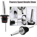 12 Pack Stainless Steel Wine Pour Spouts For Liquor Bottles