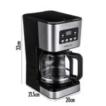 Sokany 12-Cup Programmable Coffee Maker, Regular & Strong Brew Drip Coffee Machine for Home and Office