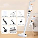Wireless vacuum cleaner rechargeable, short length use option or extended to 105cm long, 4 brush options, high suction pressure of 7500Pa)