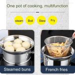 Multifunctional Stainless Steel Cooker/Steamer/Deep Fryer for Home