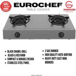 Eurochef ST-HEAVY02 Heavy Duty Gas Cooker with Cast Iron Burners, Stainless Steel Panel & Auto Ignition
