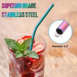 Inkbird Reusable Stainless Steel Drinking Straws Straight & Curved Straws