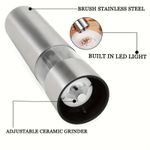Electric Salt and Pepper Grinder Set Adjustable Coarseness Battery Powered Automatic Spice Mill