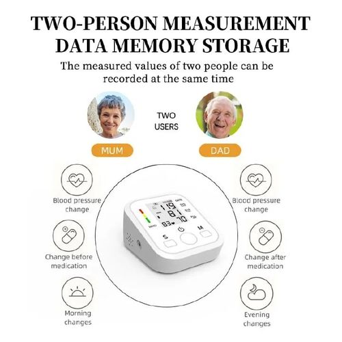 Automatic Upper Arm Blood Pressure Monitor Pulse Meter BP Machine