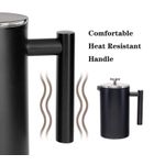 Double Wall Stainless Steel Coffee French Press Maker - Black