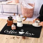 Flushrenic Coaster,Coffee mat,Coffee mat for countertop,Coffee placemats,Hide Stain Rubber Backed Absorbent Dish Drying Mat