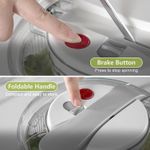 Flushrenic Salad Spinner,Fruit Washer,Vegetable Dryer,Lettuce Spinner,Salad Dryer for Washing, Spinning, and Draining Greens,with Bowl and Mesh Basket