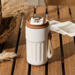 Smart temperature display insulated coffee cup