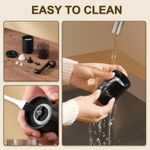 Manual Coffee Bean Grinder, Black Hand with Cleaning Brush, Portable Ceramic Core Adjustable Coarse to Fine Detachable Espresso Grinding for Travel Home Office