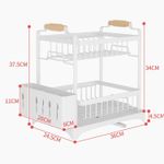 TodyJeyHo Double-layer kitchen countertop dish rack with cutlery holder
