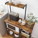 LASA Kitchen Storage Shelf with Coffee Station and Microwave Oven Stand – Multi-Level Baker Rack