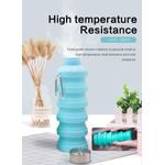 Reusable BPA free outdoor foldable silicone collapsible travel water bottle