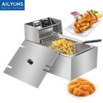 AILYONS EH81, 6 Litres Stainless Steel Tank Electric Deep Fryer, Commercial & Home Use, Chips/Chicken/Mandazi (1YR WRTY)