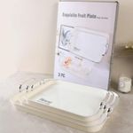 3 Piece Elegant Multi-Purpose Rectangular Large Capacity Serving Tray