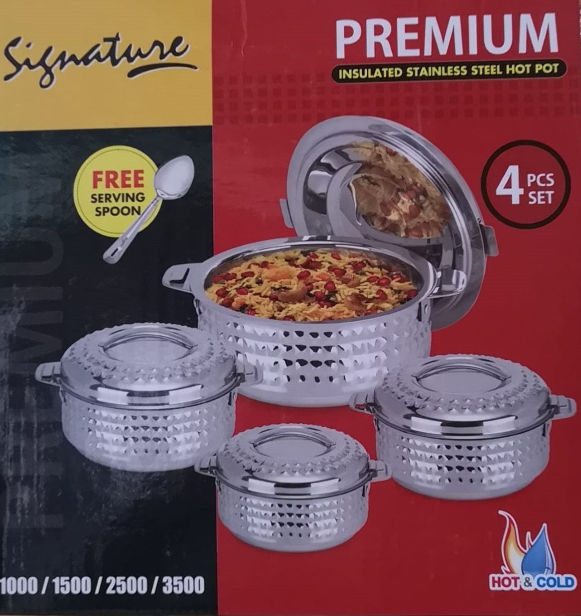 Premium 4 pc Hot pots