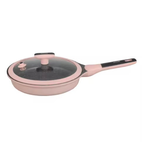14Pcs Granite Coookware Set Die-Cast Aluminium Pan NonStick Casserole Silicone Lid