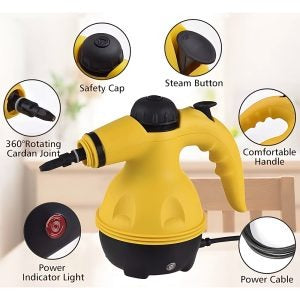 Jamaky Handheld Deep Clean Steamer 300ml – Multi-Surface Steam Cleaner for Floors, Kitchen & Windows
