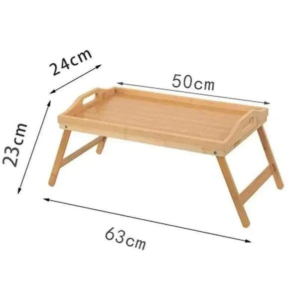 Foldable Bamboo Bed Tray Table – Breakfast in Bed Serving Tray