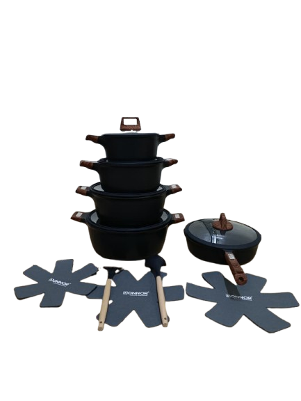 15Pc Donnor Rich Non-Stick Cookware Set(1-18)