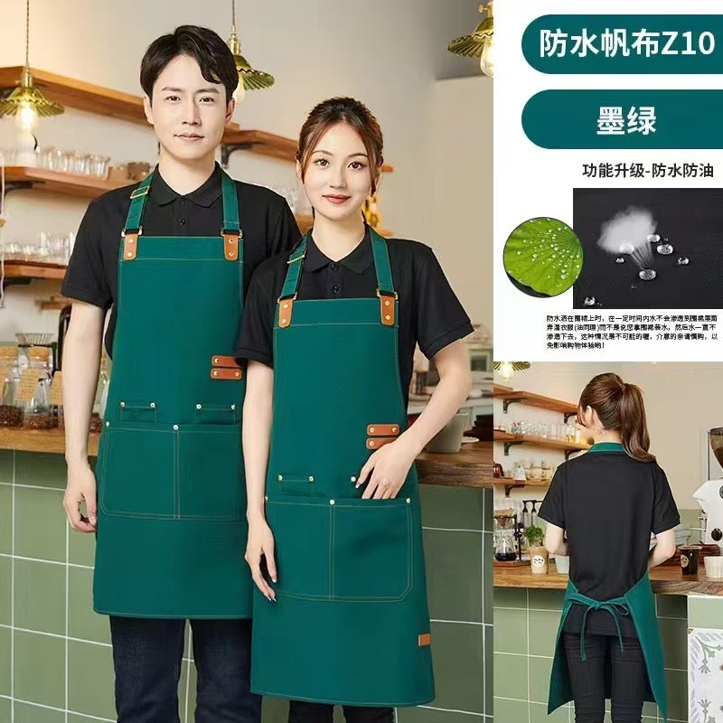 Canvas Cross Back Chef Apron | Adjustable Straps & Large Pockets Kenya