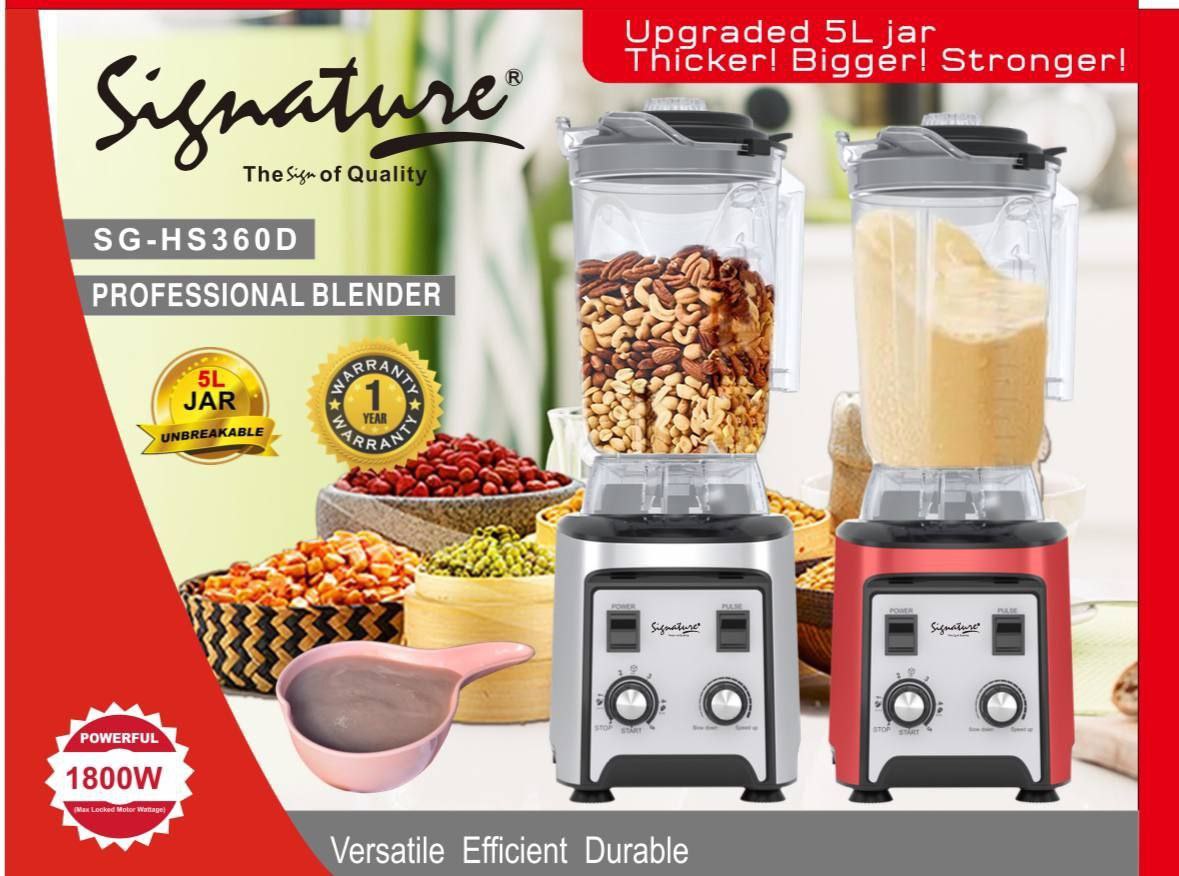 Signature Commercial Blender 1800W 5L Jug | Heavy Duty Smoothie Blender Kenya