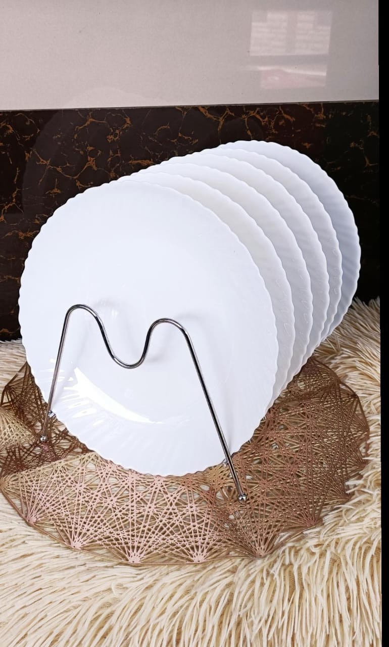 10.5" white plain dinner plate