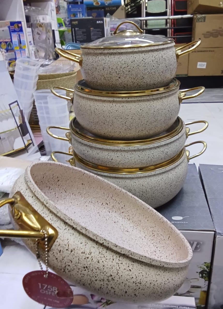*▶️9PCS GRANITE COATING KITCHEN COOKWARE SET*