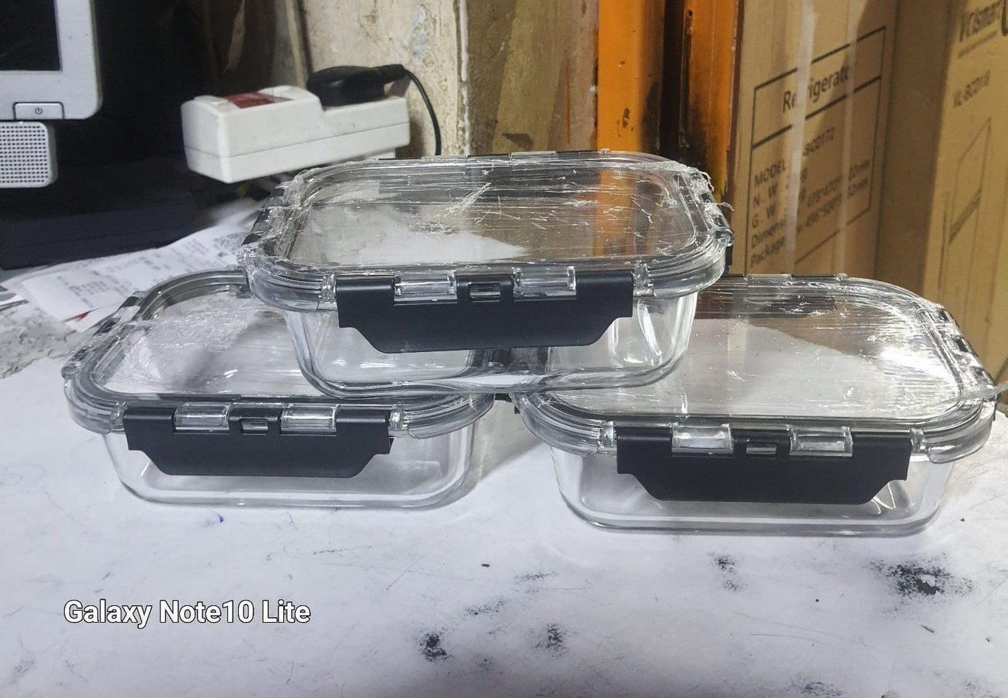 Single borrosilicate glass storage bowl