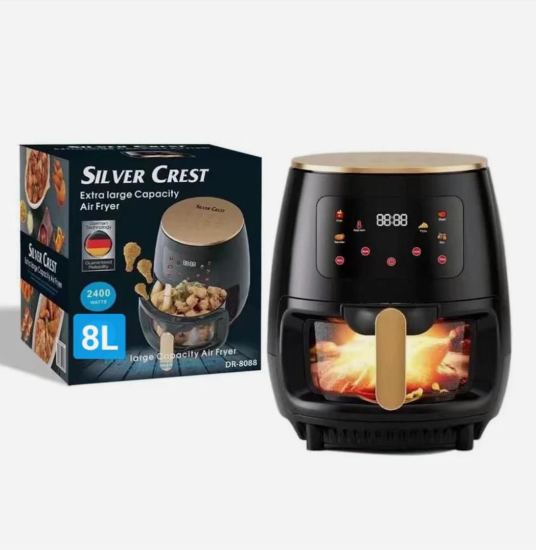 *Glass Oven 8ltrs Silver Crest Air fryer*