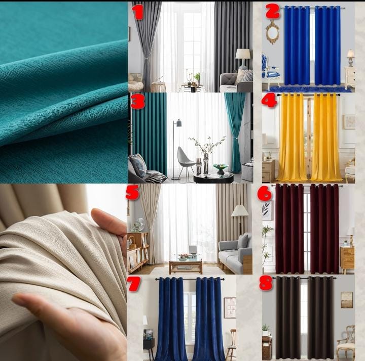 Plain and Marble curtains available*