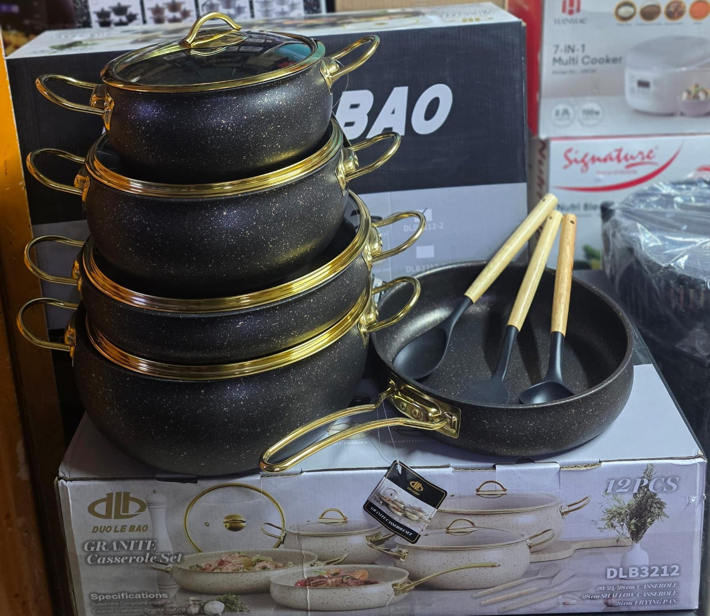 12 pcs amba very heavy granite cookware set