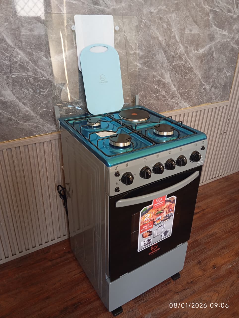 *Eurochef Free Standing 3 Gas Burner +1 Electric Cooker*