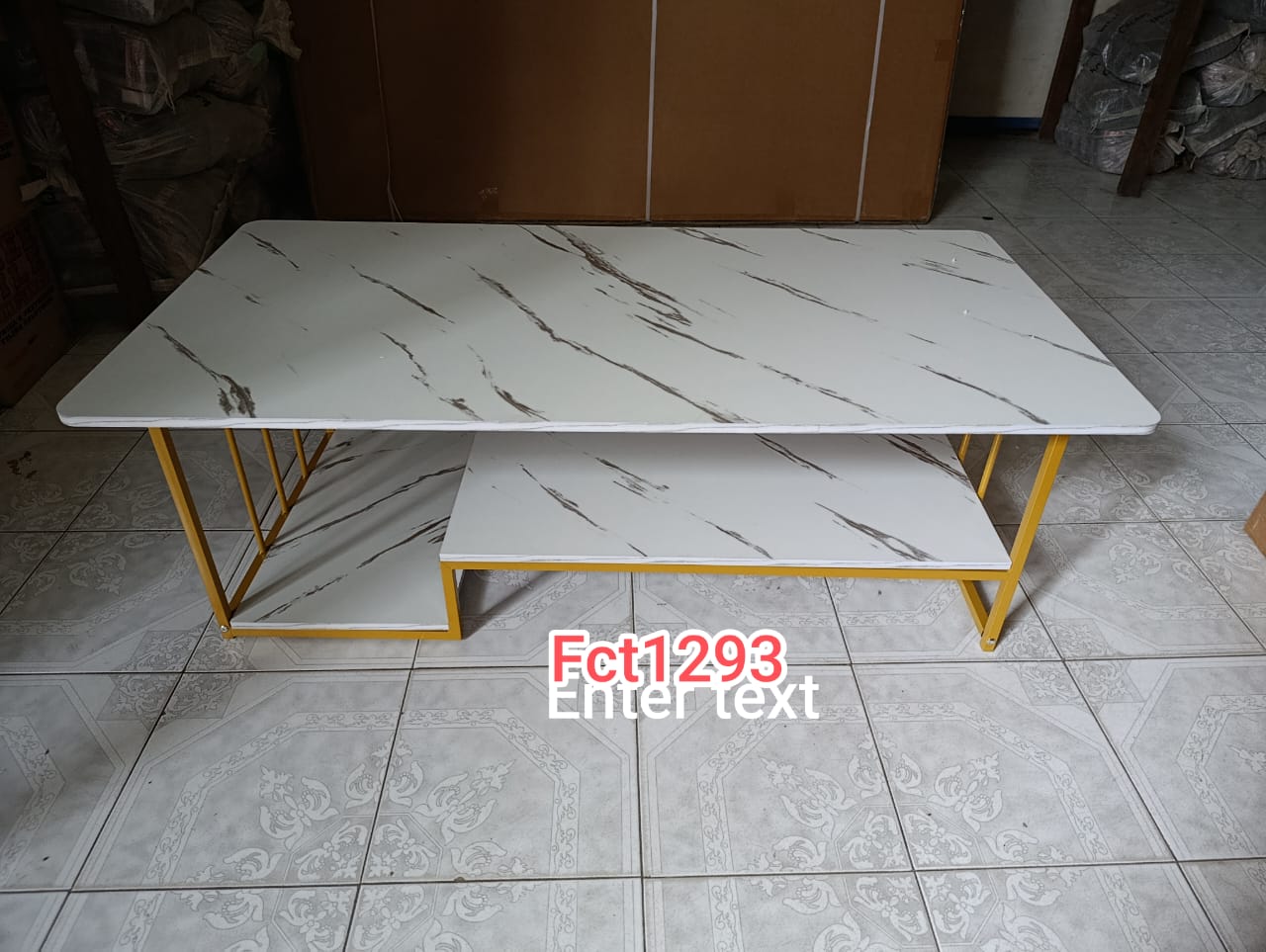 Executive White marble coffee table