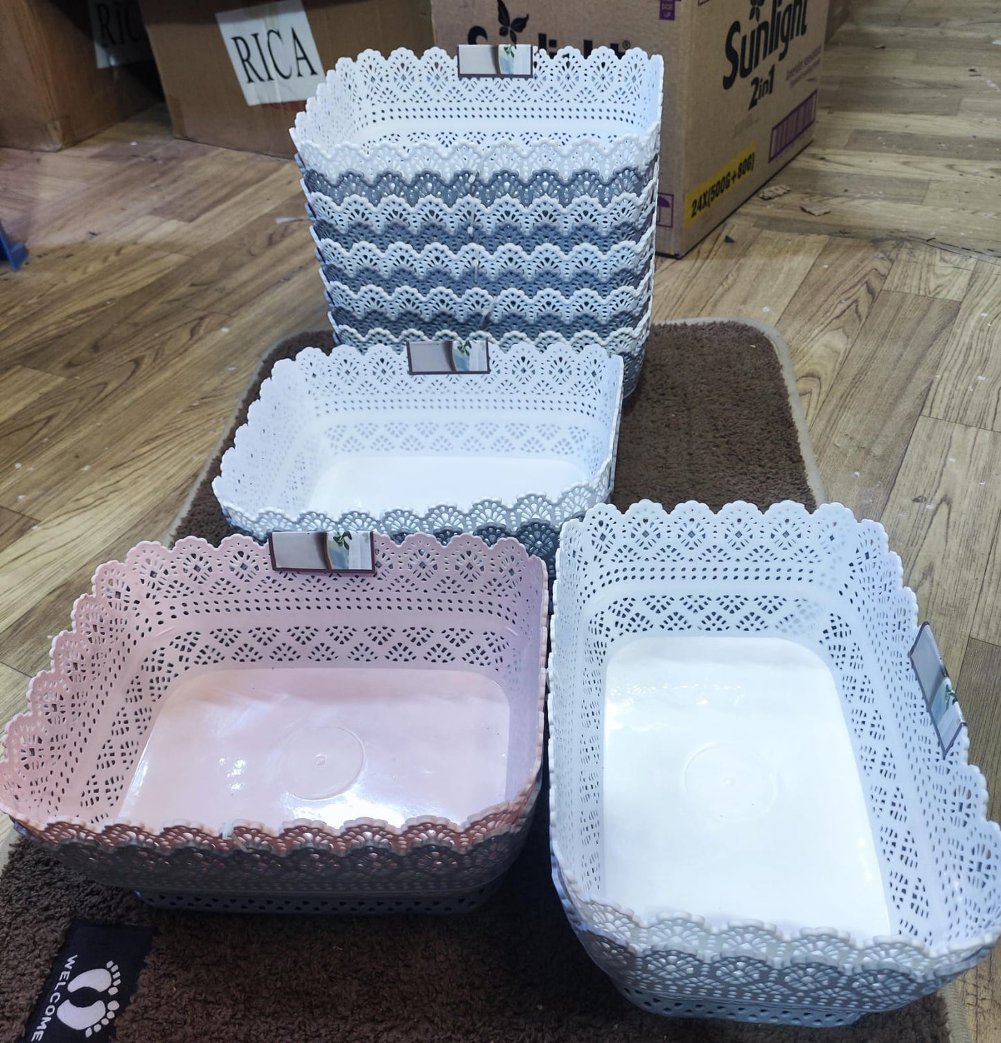 A set of two fruit basket