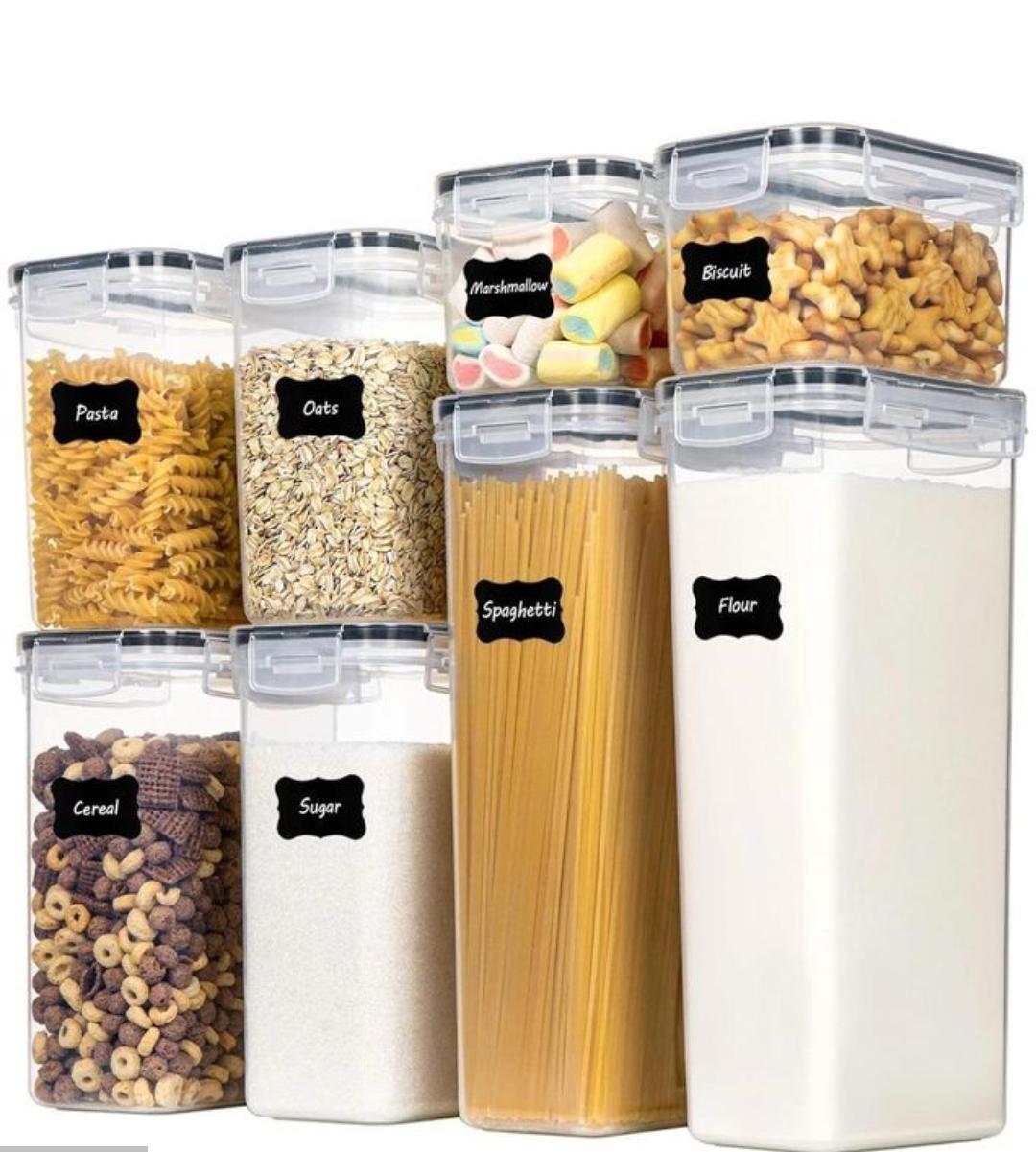 8pcs plastic storage containers