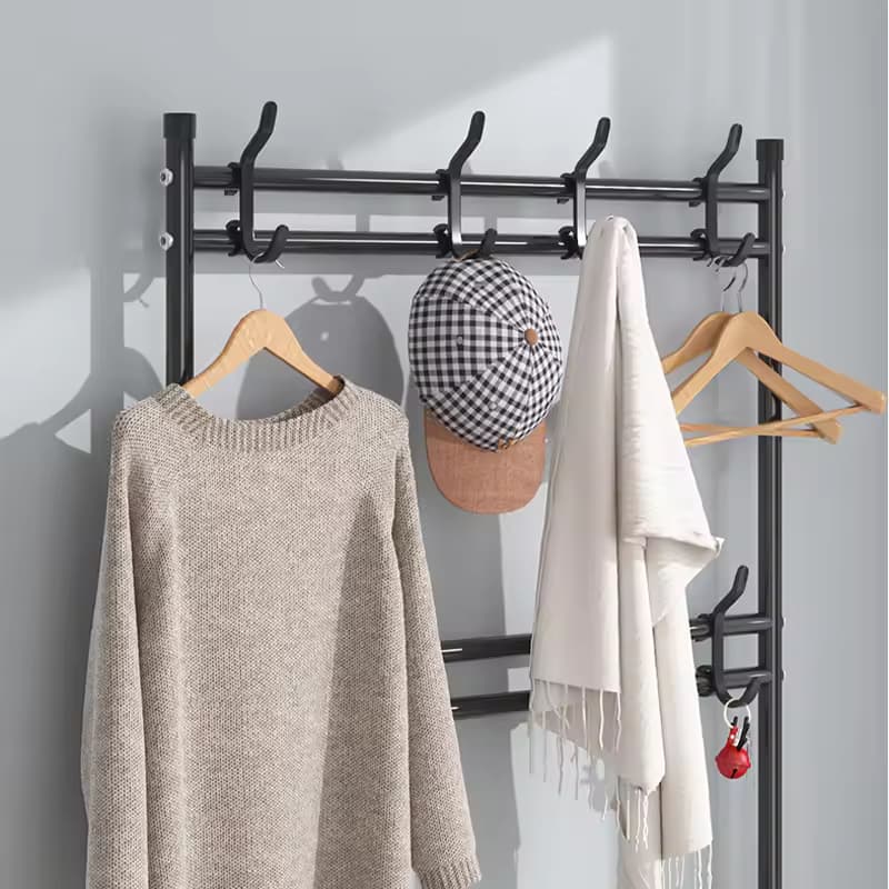 Multi-functional shoe and hat rack