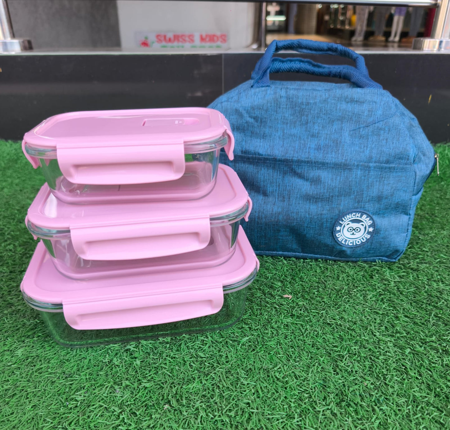3pcs storage containers with thermal bag