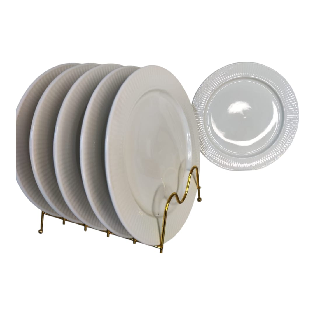 White dinner plate set