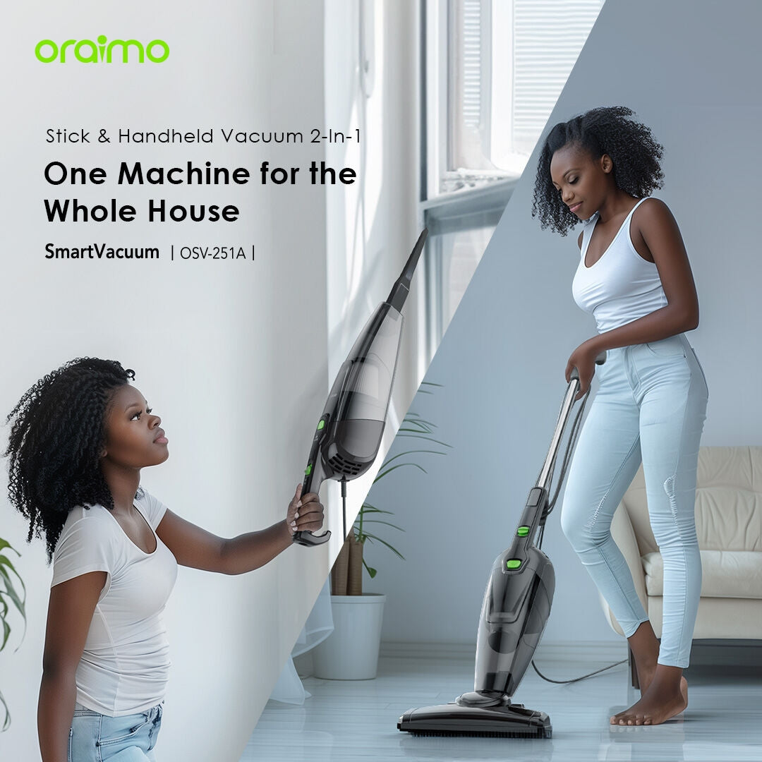 Oraimo Smart Vacuum Corded Vacuum Cleaner With 5m Cord 500w High Speed Powerful Suction