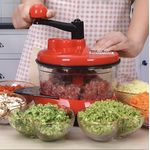 Advenza Manual Vegetable Grinder, Cassava Blender, Garlic Paste Blender, Multi-functional Plastic Food Processor – Suitable for Kitchen and Outdoor Use, Kitchen Cooking Stove Accessories, 3L Big Capacity, Battery-Free