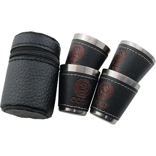 Stainless Steel Cups, 4Pcs 70ml Stainless Steel Shot Glasses, Travel Coffee Mug, Outdoor Camping Cup, Travel Cup for Travel Picn