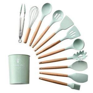 11 Piece Silicone Kitchen Utensil Set, Non-Stick Spoons