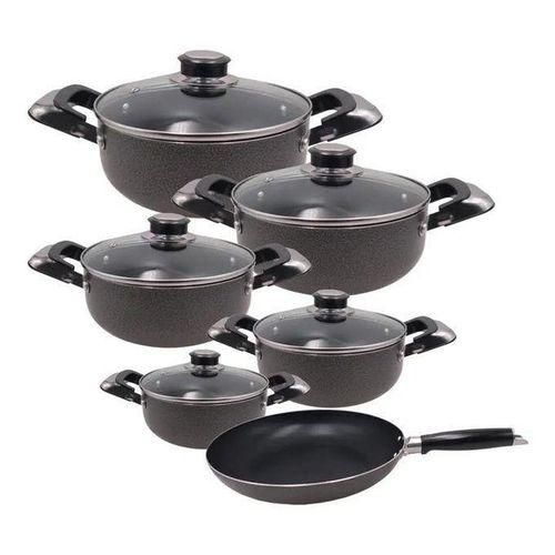 JP Jamesport  11Pcs Heavy Non-Stick Granite Cooking Pot Sufuria With Pan &amp; Cookware Set