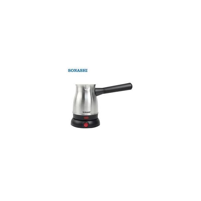 Sonashi Turkish Coffee Maker with 80ml Jar - 360-Degree Cordless Base with Removable Handle