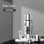 316 Large Capacity 600ML Stainless Steel Thermos Bottle, All-Steel Vacuum Tea and Water Separator Cup